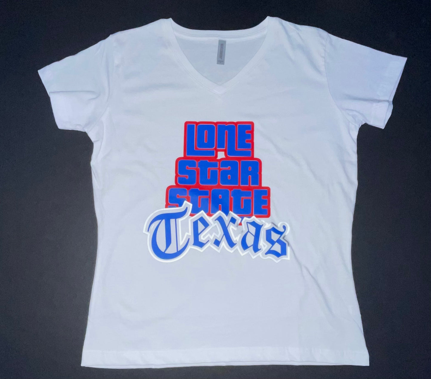 Lone Star State Women’s Fitted V-Neck T-Shirt