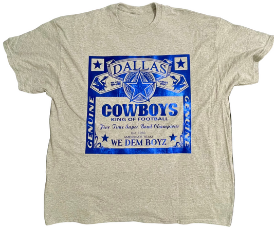 Dallas Cowboys Bud Light T-shirt (Blue Metallic)￼