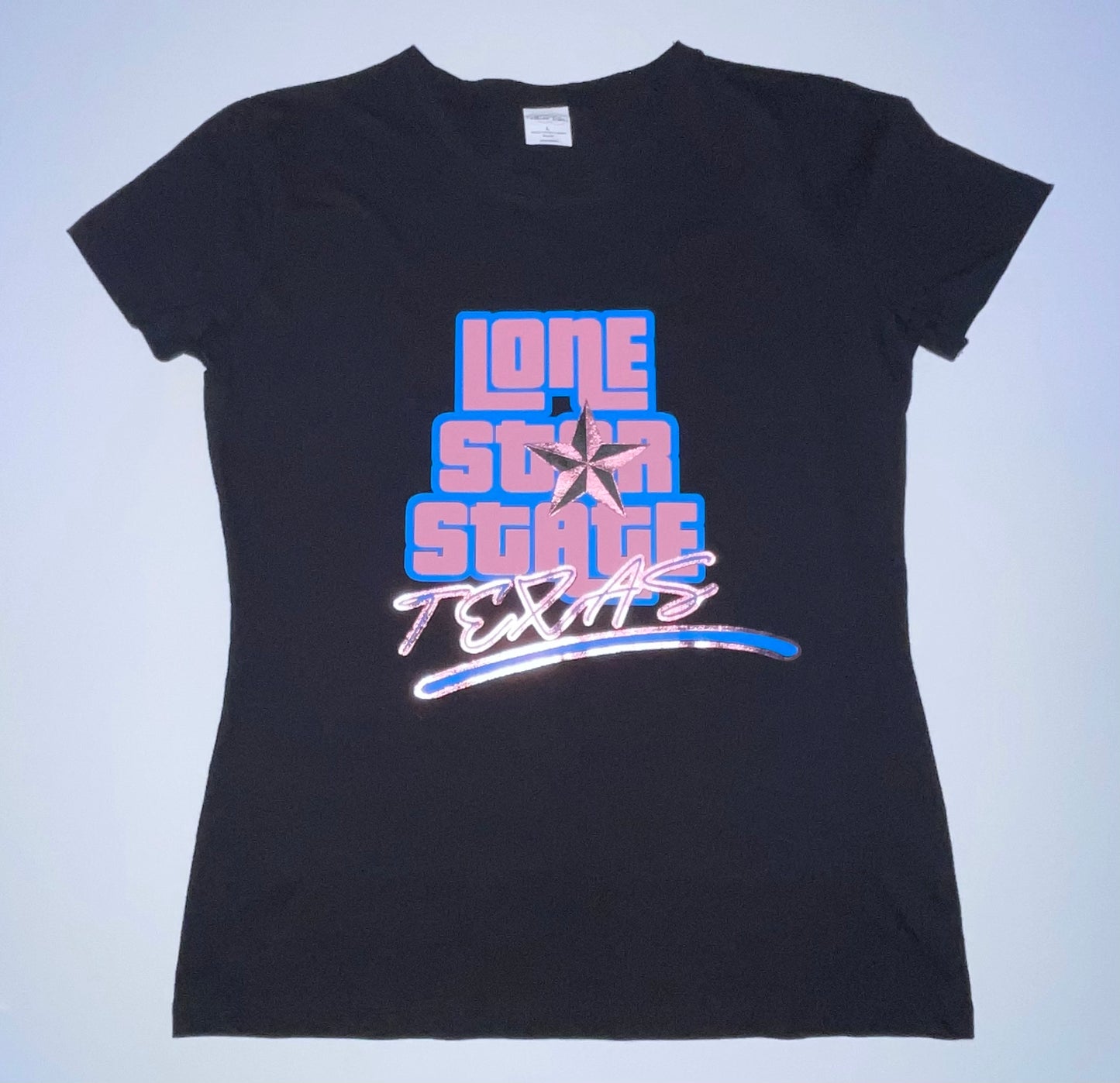 Lone Star State Texas Women’s Fitted T-Shirts (Vice City)