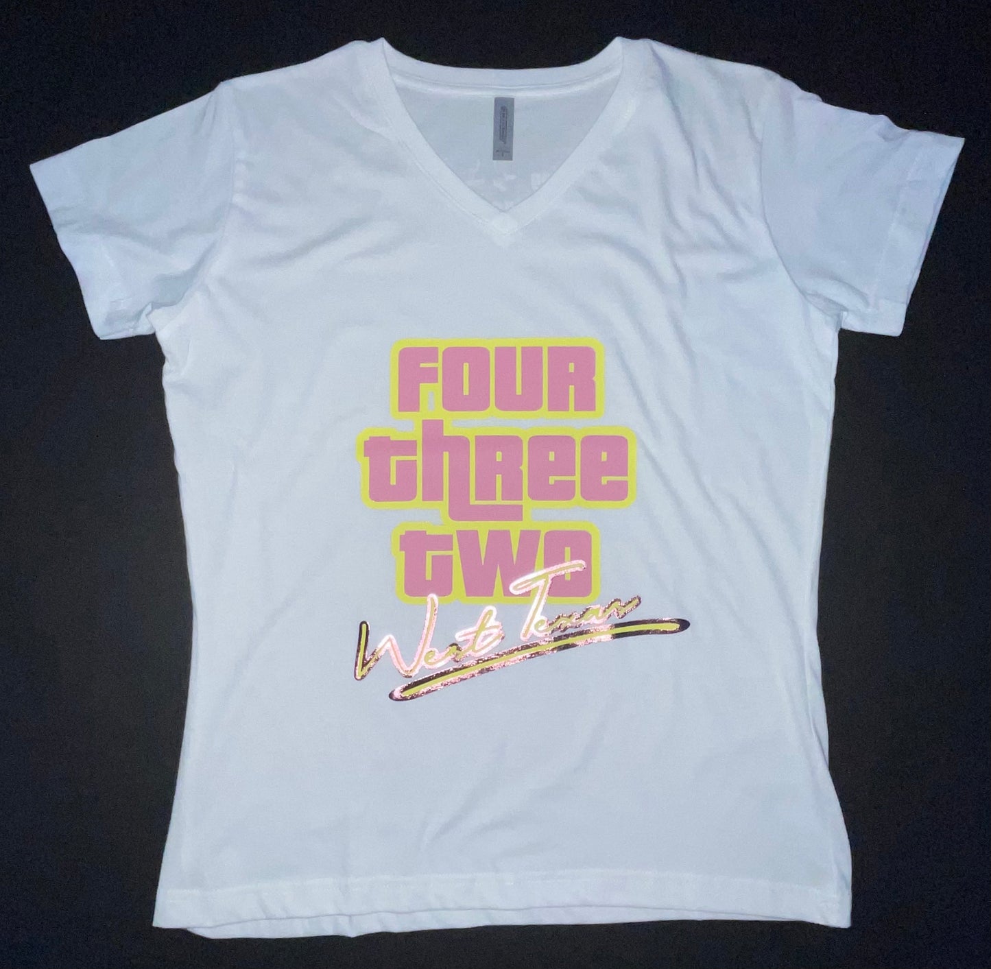 W. I. F. West Texas Women’s Fitted V-Neck T-Shirt