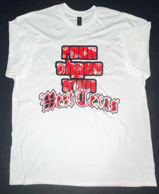 W. I. F West Texas Bandanna T-Shirt (RED)